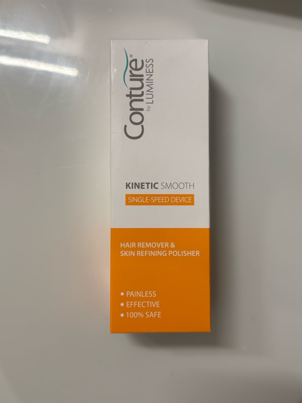 Luminess Conture Kinetic Smooth Hair Remover & Skin Polisher - White & Orange